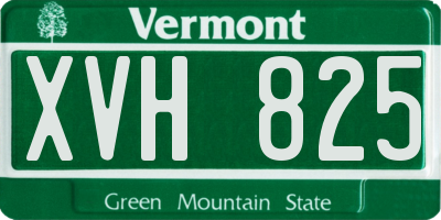 VT license plate XVH825