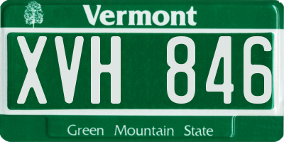 VT license plate XVH846