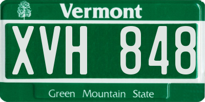 VT license plate XVH848