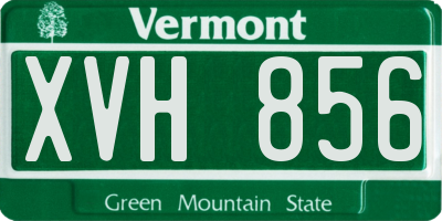VT license plate XVH856