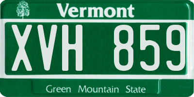 VT license plate XVH859