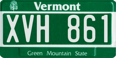 VT license plate XVH861
