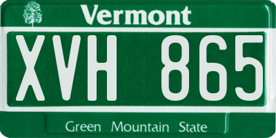 VT license plate XVH865