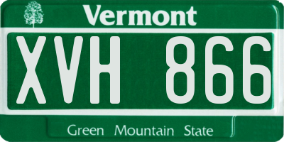 VT license plate XVH866