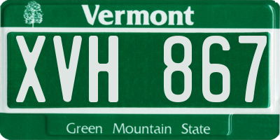 VT license plate XVH867
