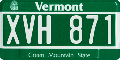 VT license plate XVH871