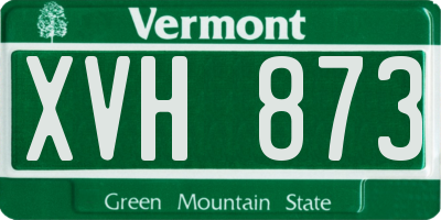VT license plate XVH873