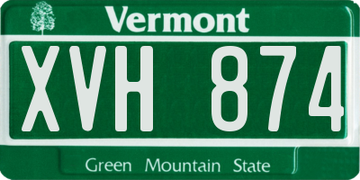 VT license plate XVH874