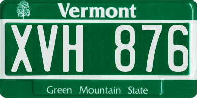 VT license plate XVH876