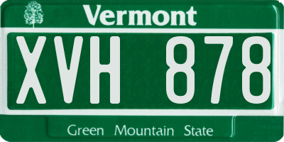 VT license plate XVH878