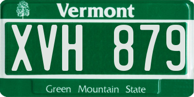 VT license plate XVH879