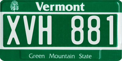 VT license plate XVH881