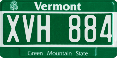 VT license plate XVH884