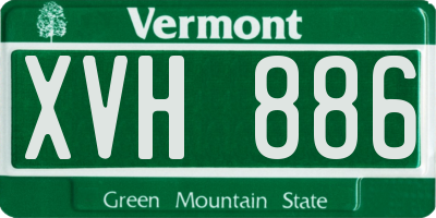 VT license plate XVH886