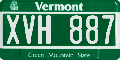 VT license plate XVH887