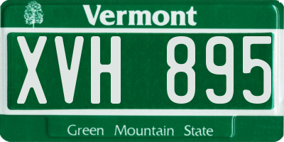 VT license plate XVH895