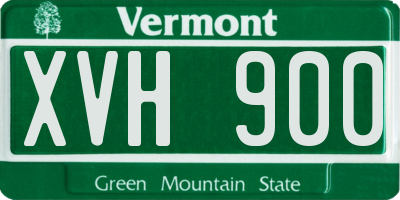 VT license plate XVH900