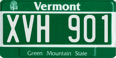 VT license plate XVH901
