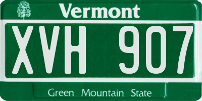 VT license plate XVH907