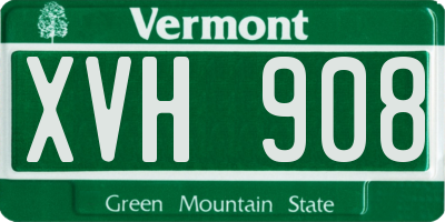 VT license plate XVH908