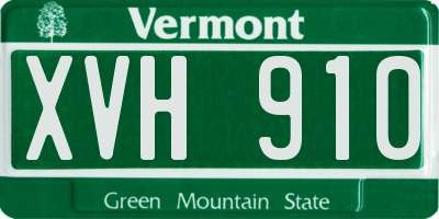 VT license plate XVH910