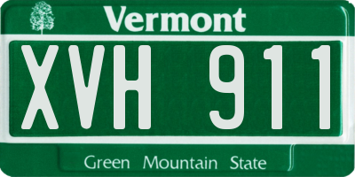 VT license plate XVH911
