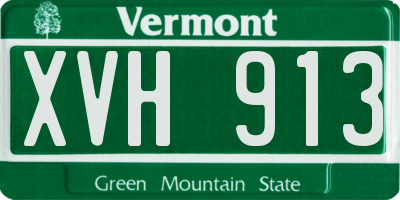 VT license plate XVH913