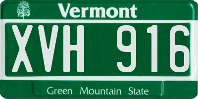 VT license plate XVH916