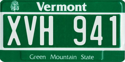 VT license plate XVH941