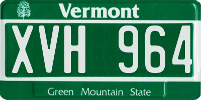 VT license plate XVH964