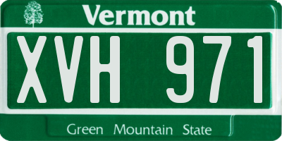 VT license plate XVH971