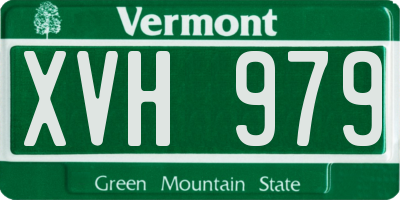 VT license plate XVH979