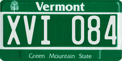 VT license plate XVI084