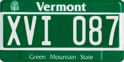 VT license plate XVI087
