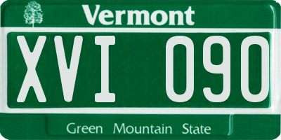 VT license plate XVI090