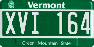 VT license plate XVI164
