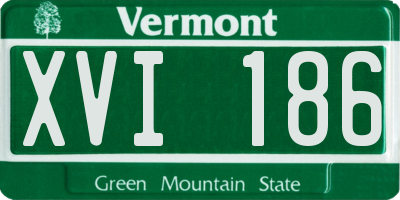 VT license plate XVI186