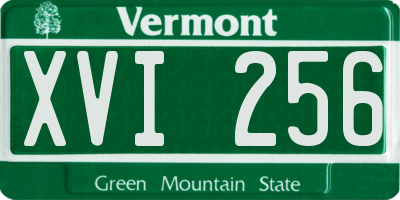 VT license plate XVI256