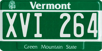 VT license plate XVI264