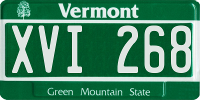 VT license plate XVI268