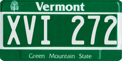VT license plate XVI272