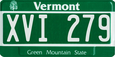 VT license plate XVI279