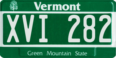 VT license plate XVI282