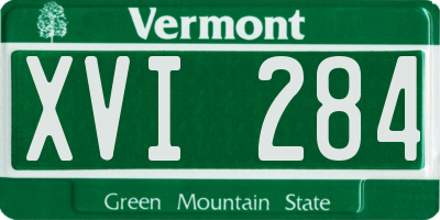 VT license plate XVI284