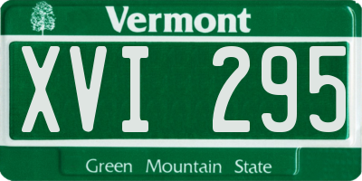 VT license plate XVI295