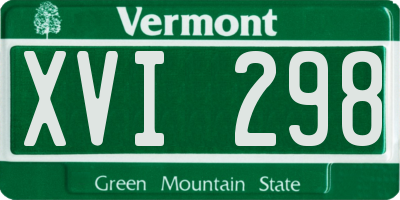 VT license plate XVI298