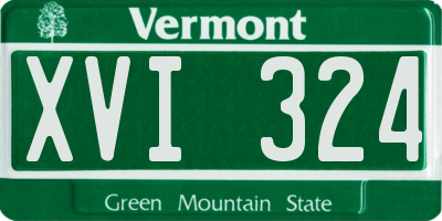 VT license plate XVI324