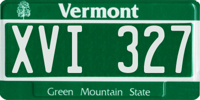 VT license plate XVI327