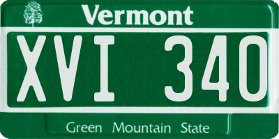 VT license plate XVI340
