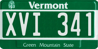 VT license plate XVI341